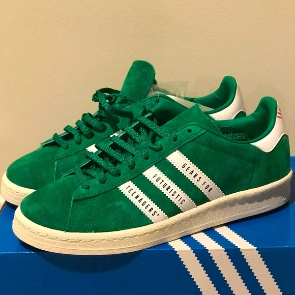 Adidas Campus x Human made Green suede Mens size 7 - Picture 5 of 12